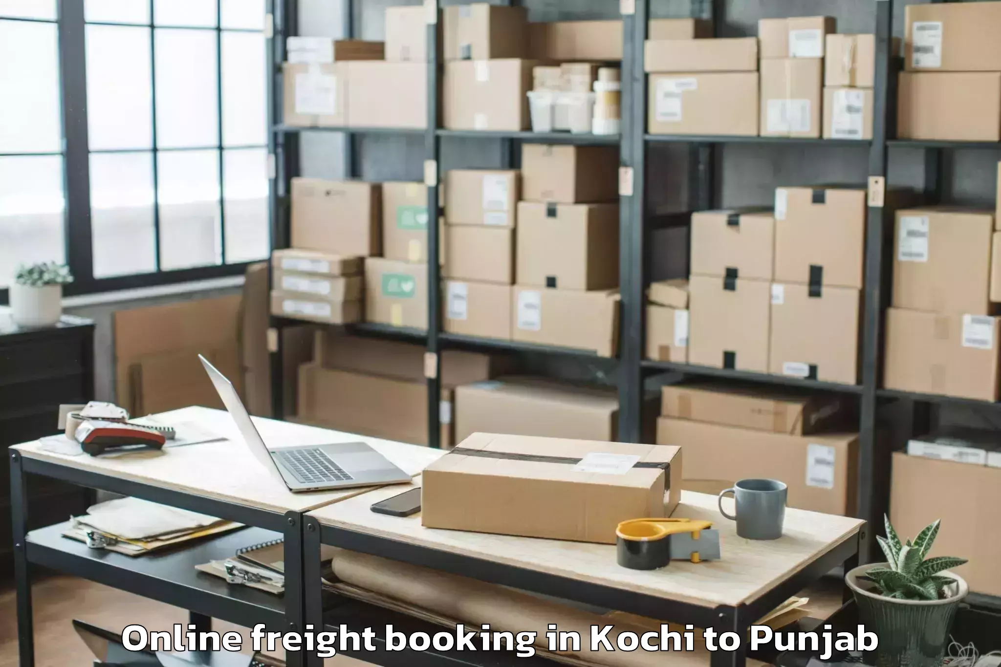 Top Kochi to Gidderbaha Online Freight Booking Available